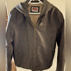 Men’s brown leather coat by Levi’s